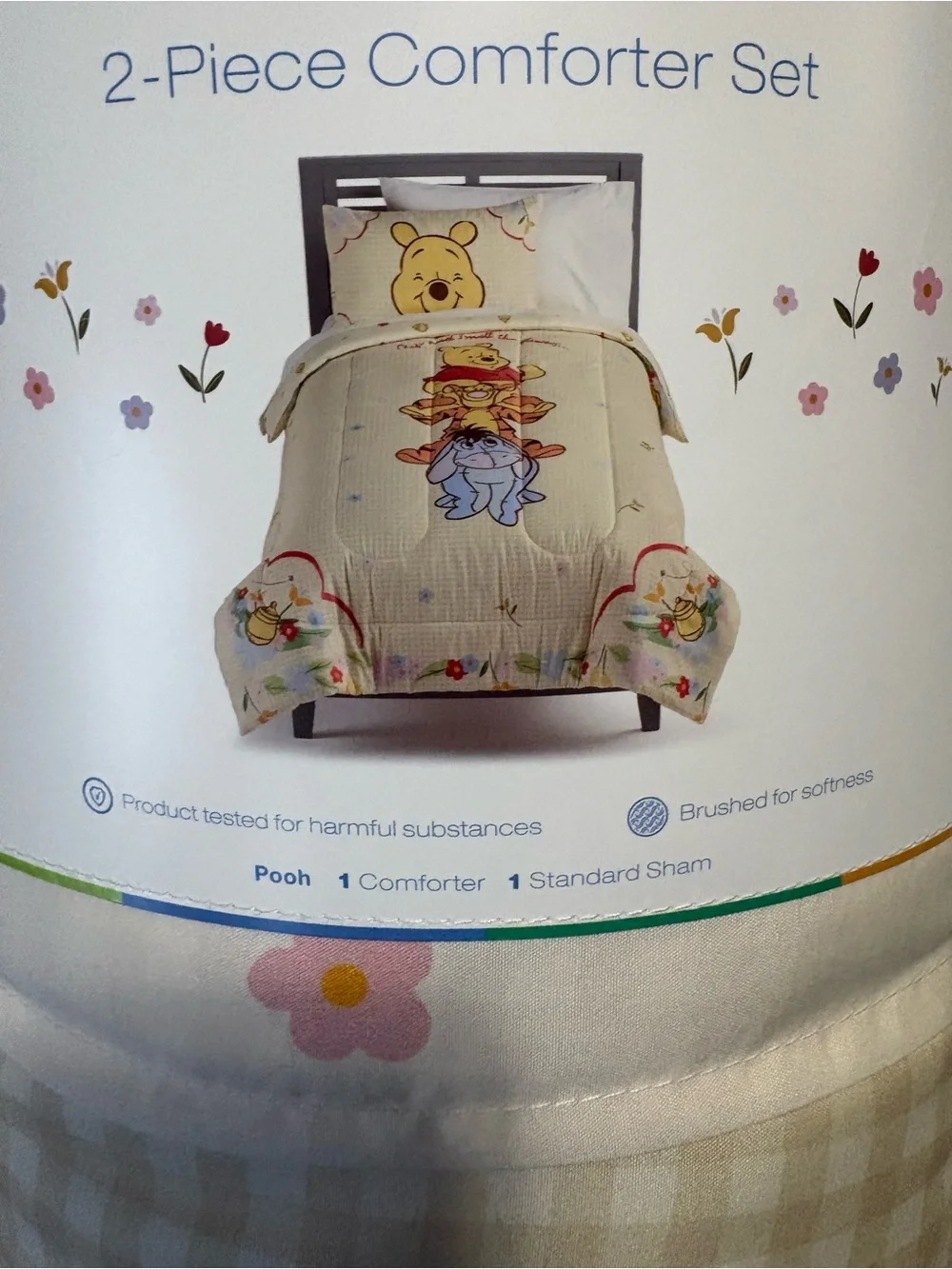 Disney Cream Pooh Stack Comforter Set with Pastel Accents
